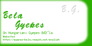 bela gyepes business card